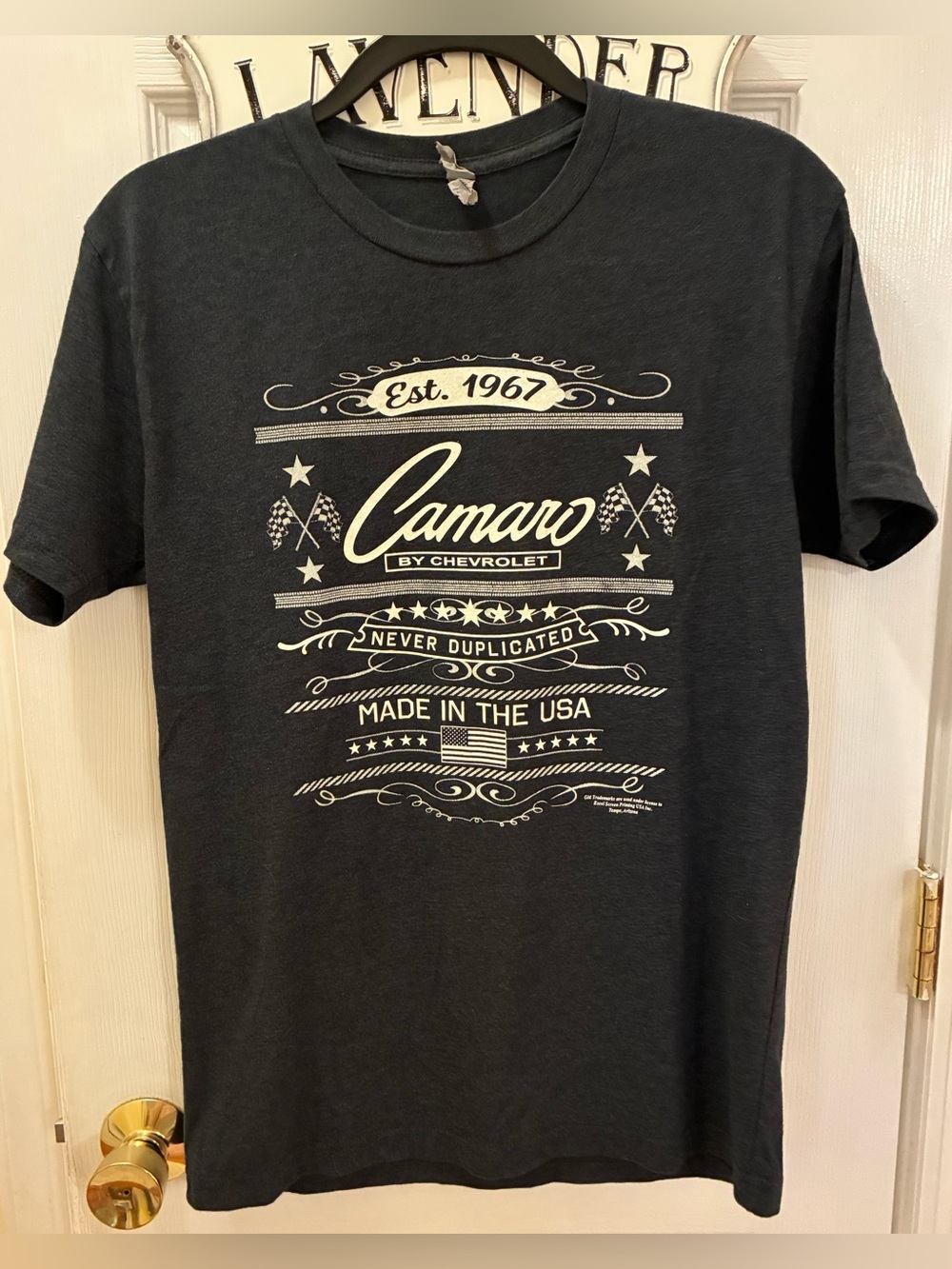Next Level Apparel Black Camaro Vintage Graphic Tee EUC
